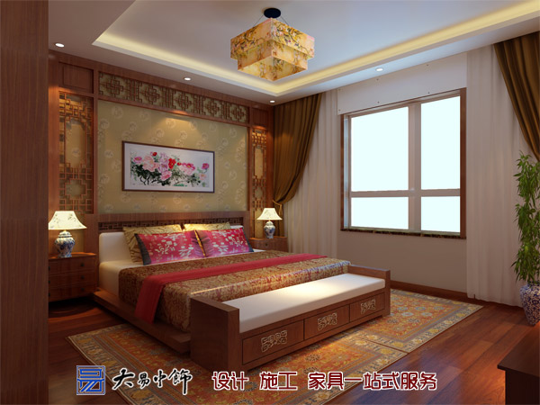 中式臥室設計效果圖