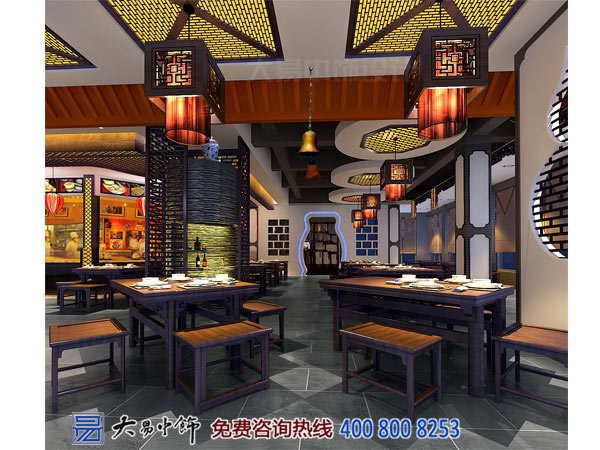 青海西宁中式酒楼设计 造禅意典雅就餐空间