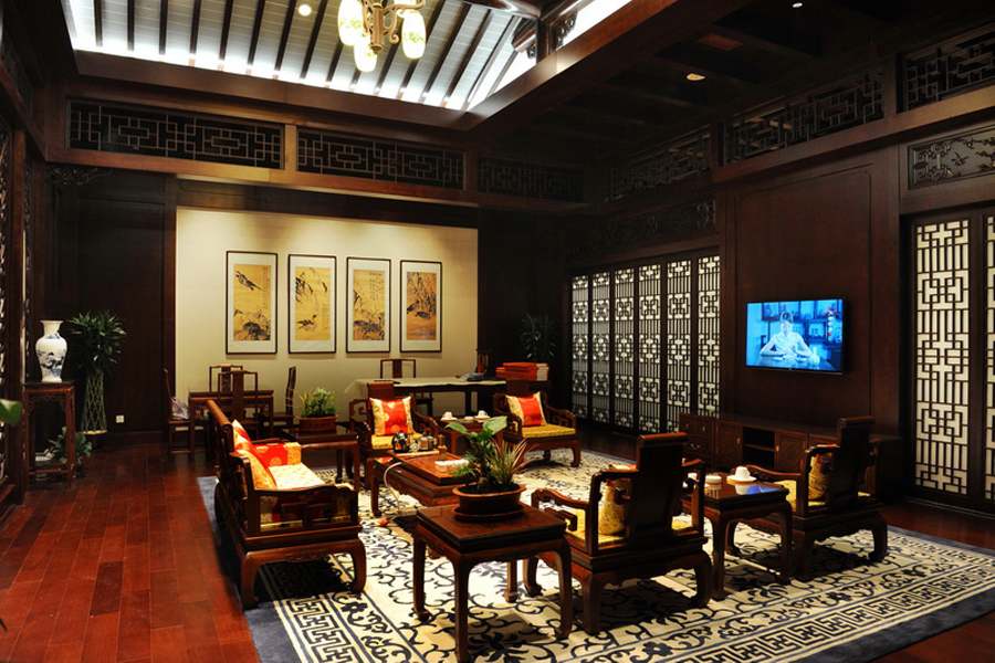 北京中式餐厅装修完工图 酒楼最火的网赌app室内效果图