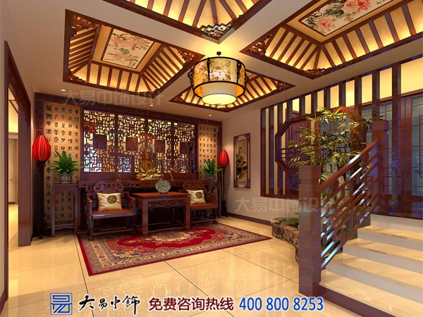 中式住宅装修上天花板吊顶如何装饰?