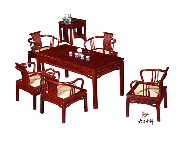 红木家具-餐厅长茶桌